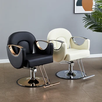 מקצועית מרים הכסא יוקרה אישית גברים ריסים שיער סלון כיסא זהב משלוח חינם Cadeiras סלון ריהוט