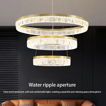 יוקרה סיבוב LED נברשות חי בחדר האוכל במלון עיצוב המטבח תלוי תליון תאורה השעיה הביתה מקורה מנורות זהב